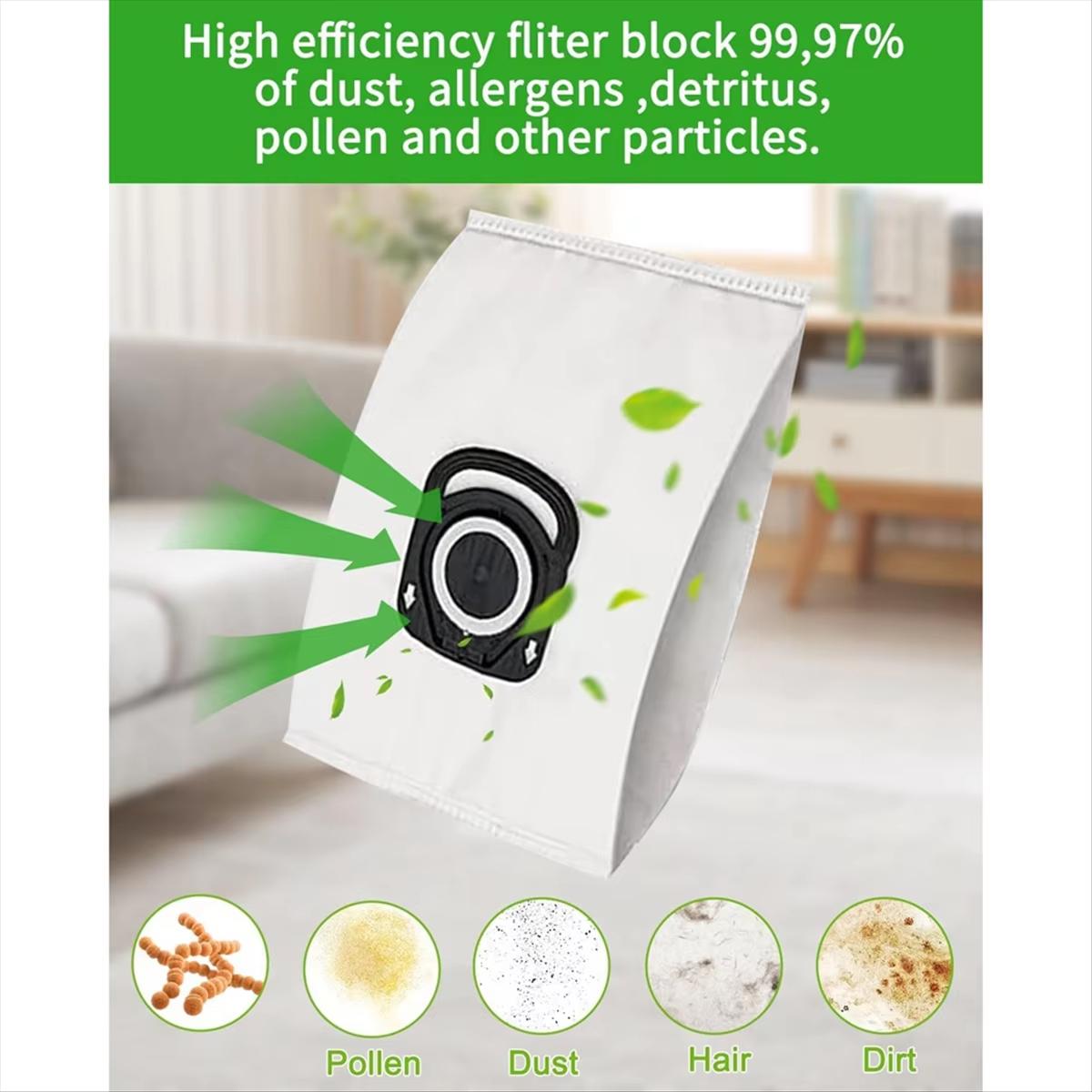 5pcs /Pack Dust Bag For Rowenta ZR200540 / ZR200520 / ZR200720 Vacuum Cleaner(White)