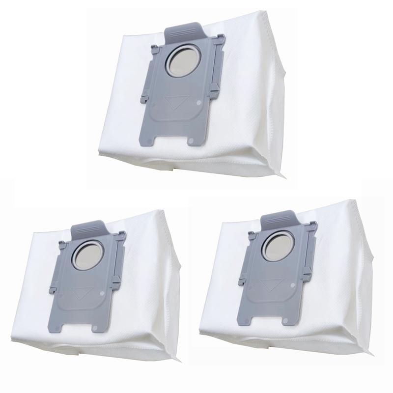 3pcs /Pack Dust Bag For Roborock G10S/S8+/S8 Pro Ultra/S7 MaxV Ultra/S7 Pro Ultra/Q7+/Q7 Max+/Q5 Max+/Q5(White)