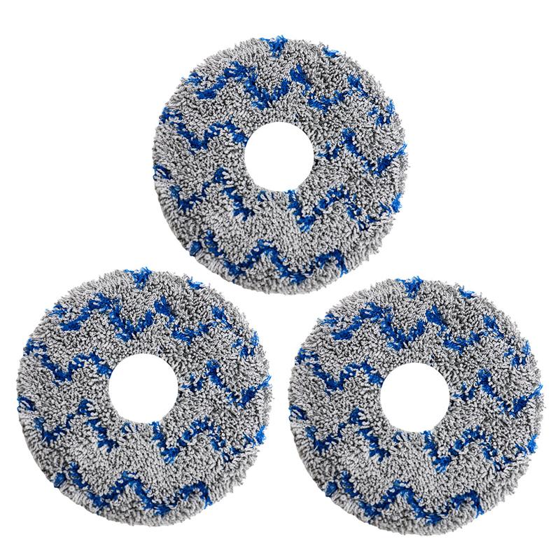 3pcs Mop Pad For Ecovacs Deebot T50 PRO / T50 PRO OMNI / T50 MAX PRO OMNI / T50 OMNI Replacement Parts(Blue Wave)