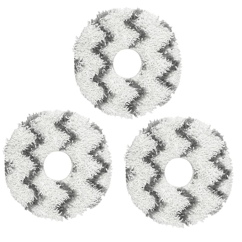 3pcs Mop Pad For Ecovacs Deebot T50 PRO / T50 PRO OMNI / T50 MAX PRO OMNI / T50 OMNI Replacement Parts(Striped)
