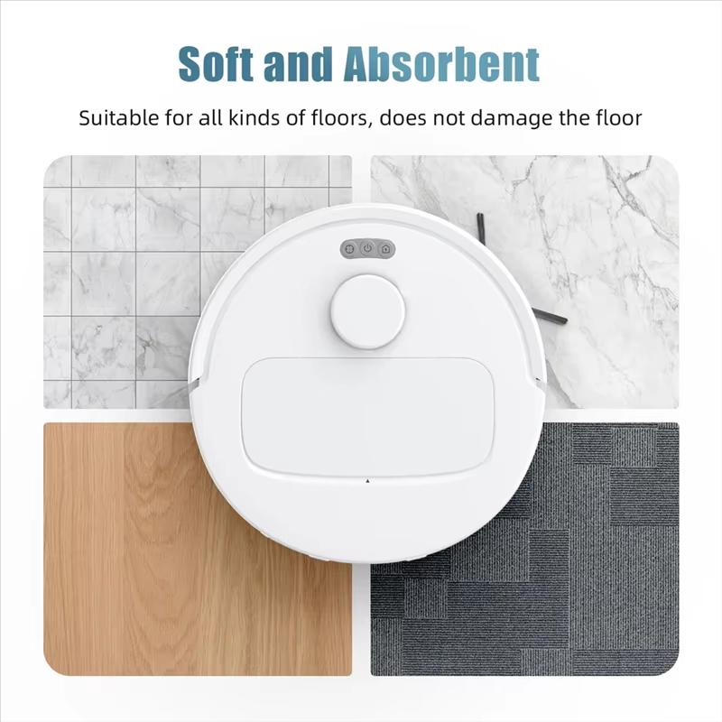 3pcs Mop Pad For Ecovacs Deebot T50 PRO / T50 PRO OMNI / T50 MAX PRO OMNI / T50 OMNI Replacement Parts(Gray)