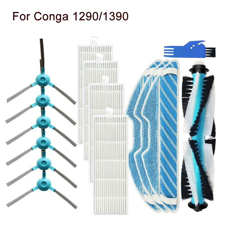 2pairs Side Brush For Conga 1290/1390 Robot Vacuum Replacement Parts