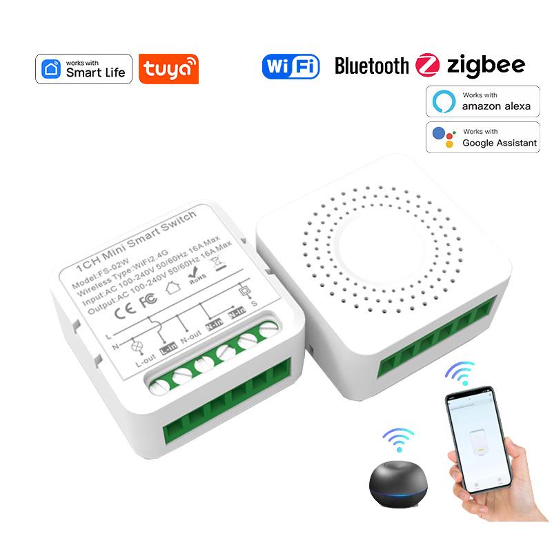 FS-02W 1CH WiFi 16A Smart Switch Voice Timer Switch For Amazon Alexa / Google Assistant
