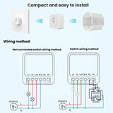 FS-02HW 2CH WiFi+Bluetooth 16A Smart Switch Voice Timer Switch For Amazon Alexa / Google Assistant