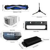 3pcs Carbon Dust Bag For Ecovacs Deebot T50 PRO / T50 PRO OMNI / T50 MAX PRO OMNI / T50 OMNI Replacement Parts