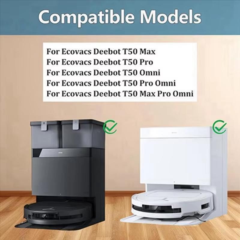 3pcs Carbon Dust Bag For Ecovacs Deebot T50 PRO / T50 PRO OMNI / T50 MAX PRO OMNI / T50 OMNI Replacement Parts