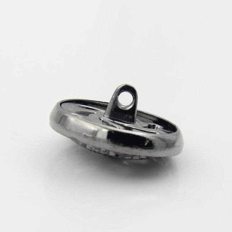 Silver 100 PCS Hollow Flower Shape Metal Button Clothing Accessories, Diameter:22mm