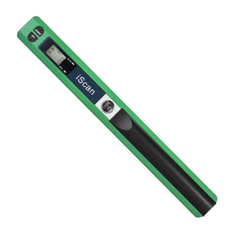 Portable Handheld A4 Documents Images HD Wireless Scanner Wand with LCD Display - Green