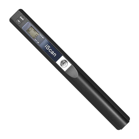 Portable Handheld A4 Documents Images HD Wireless Scanner Wand with LCD Display - Black