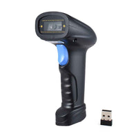 2.4G 1D / 2D / QR Barcode Scanner Bar Code Wireless Reader with USB Receiver - Black