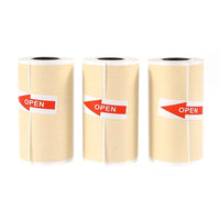 Self-adhesive Printable Color Sticker Paper Roll Direct Thermal Paper - Three Roll Yellow