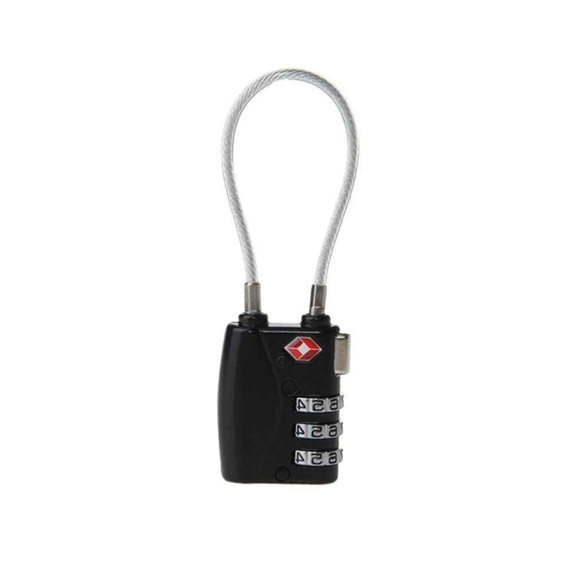 Resettable 3 Digit Combination Customs Password Padlock / TSA Lock TSA719 - Black