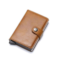 RFID Blocking Wallet Money Pouch Bag - Brown