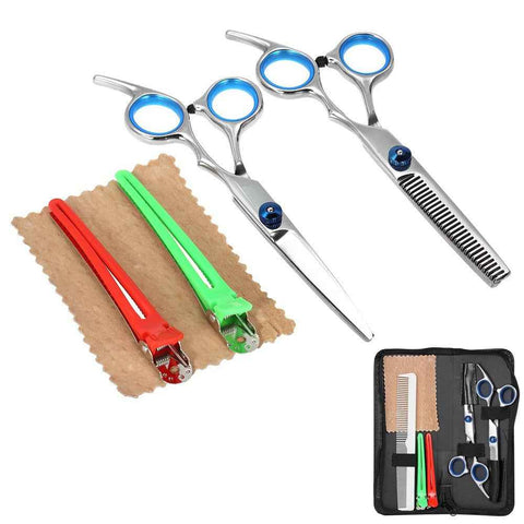 7-in-1 Professional Hair Cutting Scissors Set Hairdressing Tool Salon Home Barber Shears Hair Thinning Kit