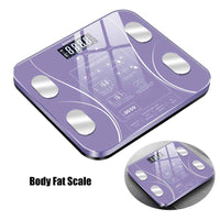 15 Kinds of Data Body Fat Scale Intelligent Electronic Weight Scale Digital BMI Scale Water Mass Health Body Composition Analyzer [English Version] - Purple