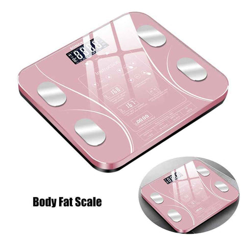 15 Kinds of Data Body Fat Scale Intelligent Electronic Weight Scale Digital BMI Scale Water Mass Health Body Composition Analyzer [English Version] - Pink