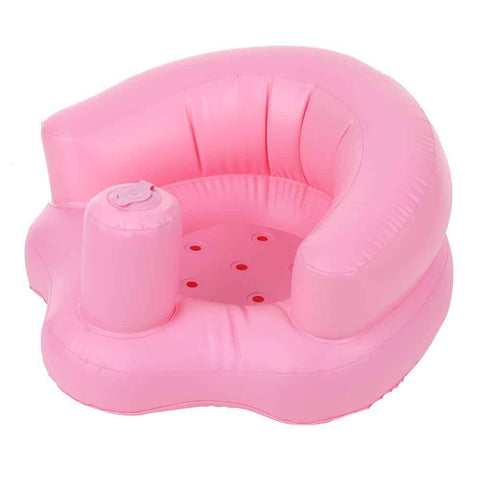 Baby Inflatable Seat Portable Summer Toddler Beach Chair Infant Support PVC Sofa for 5-24 Months Toddlers - Pink
