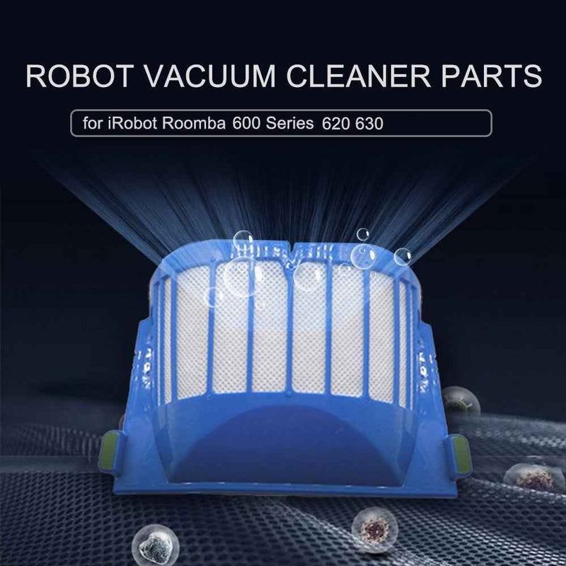 Robot Vacuum Cleaner Parts Blue Aero Vac Filter Replacement for iRobot Roomba 675 / 670 / 665 / 690 / 692 / 694 / 671 / 677 / 650
