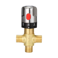 Adjustable Thermostatic Bathroom Mixer Valve Durable Brass Water Mixer Hot/Cold Water Mixing Temperature Control Valve for Home Water Heater - Type 3