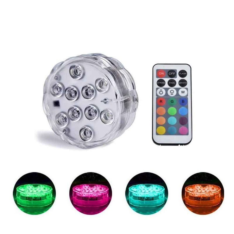 LED Lights with Remote Waterproof Underwater LED Lights Pad Battery Operated