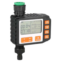 IP65 Waterproof 3 Separate Programs Digital Water Timer 3in Large Screen Hose Timer Sprinkler Timer Single Valve Faucet for Garden Lawn - EU Inlet