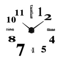 Living Room Large Art Design 3D DIY EVA Hanging Wall Clock Mirror Decoration