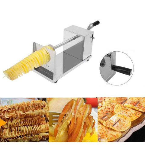 Manual Stainless Steel Twisted Potato Slicer French Fry Vegetable Cutter