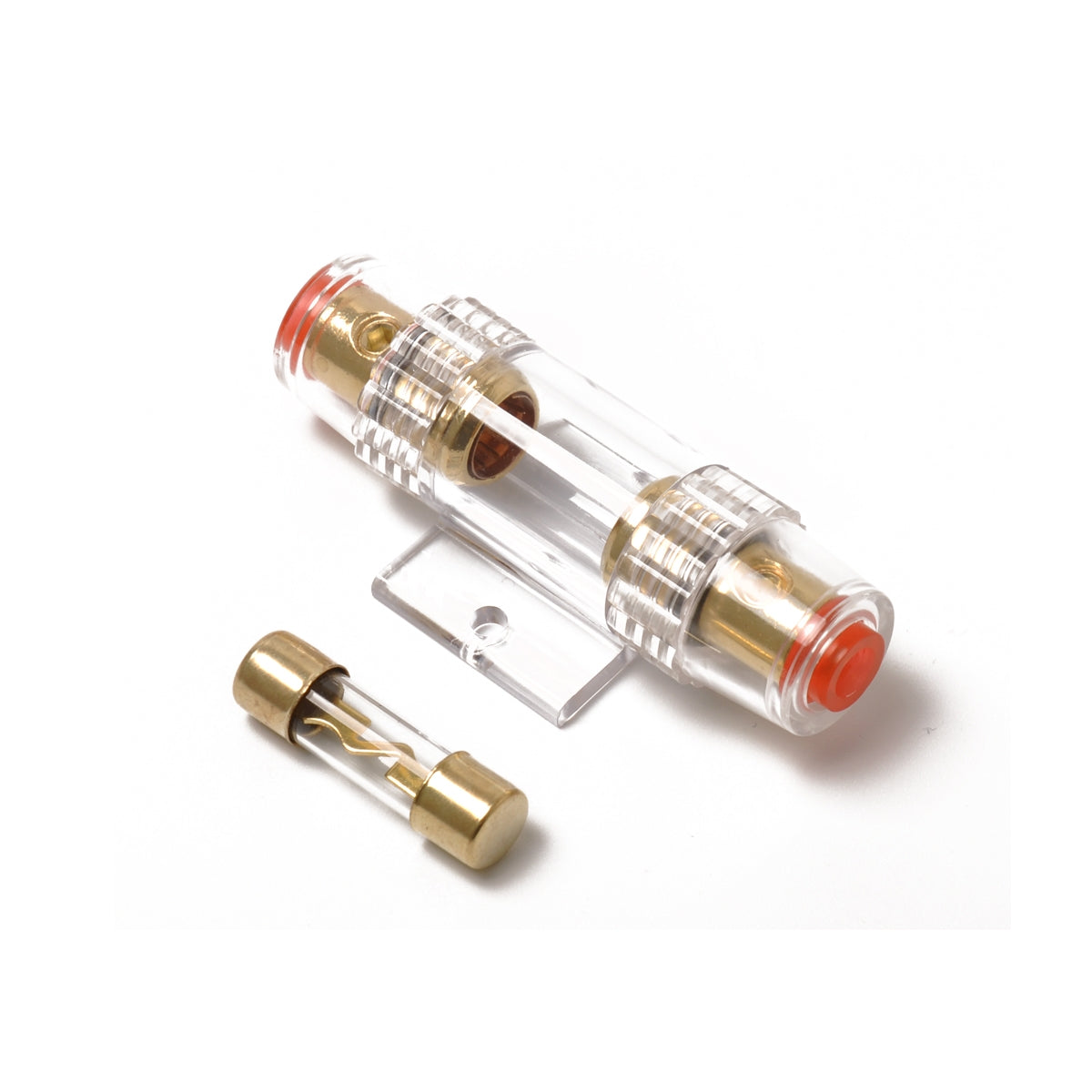 A0299-Car-100-Amp-Audio-AGU-Fuse-Holder-Fuseholder-4-6-8-Gauge-Inline-Gold-Plated