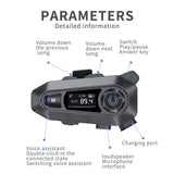 A1-IP67-Waterproof-Motorcycle-Helmet-Noise-Reduction-Bluetooth-Headset,-Spec:-Soft-Mic