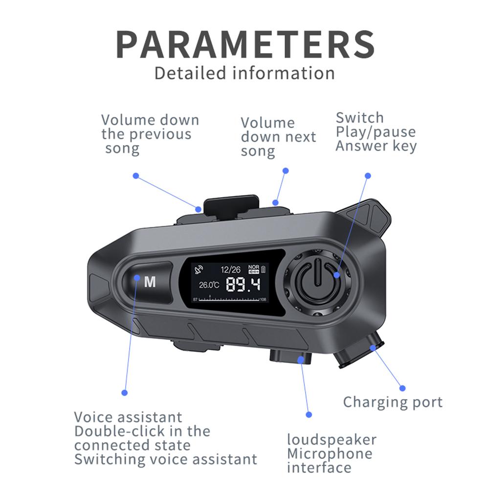 A1-IP67-Waterproof-Motorcycle-Helmet-Noise-Reduction-Bluetooth-Headset,-Spec:-Soft-Mic