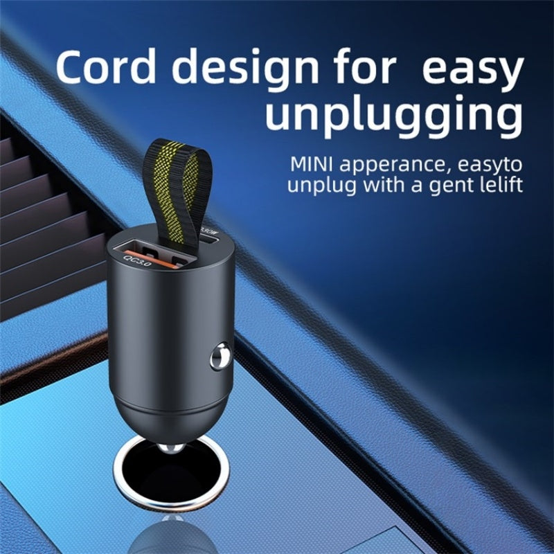 A1-QC-3.0+PD-30W-Dual-Car-Charger-Hidden-Car-Cigarette-Lighter-Phone-Fast-Charging-Adapter