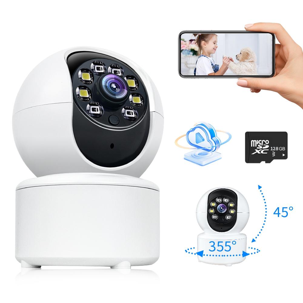 A10-Mini-360-PTZ-WiFi-Surveillance-Camera-Smart-Home-IP-Camera-Night-Vision-Baby-Monitor-(White)