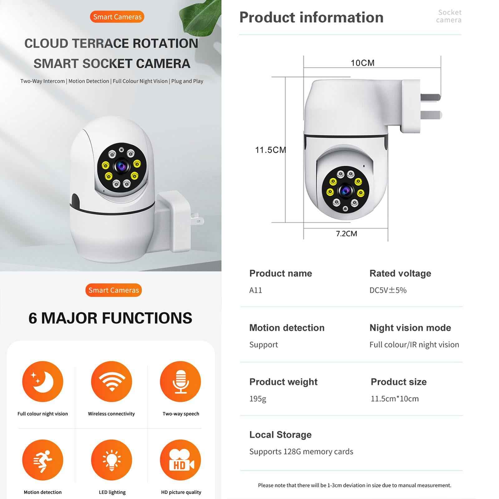 A11-WiFi-Smart-Home-PTZ-Webcam-IP-Camera-Night-Vision-Monitor-(EU-Plug)