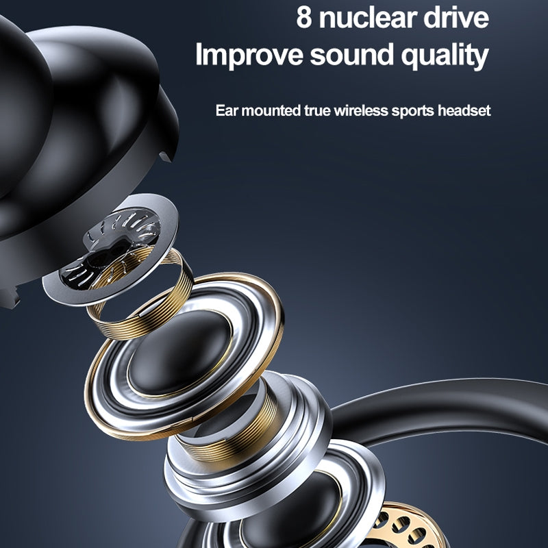 A1S-Bluetooth-Earphone-Hanging-Ear-Incorporation-True-Sound-Sports-Single-Ear-Headset(Black)