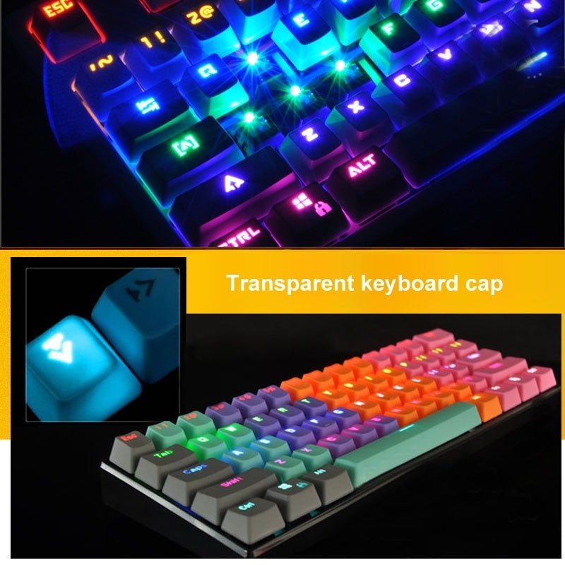 ABS-Translucent-Keycaps,-OEM-Highly-Mechanical-Keyboard,-Universal-Game-Keyboard-(White)