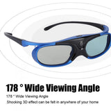 Active-Shutter-Rechargeable-3D-Glasses-Support-96HZ/120HZ/144HZ-For-XGIMI-Z4X-Z5-H1-JmGo-G1-G3-X1-BenQ-Acer-&-DLP-LINK-Projector