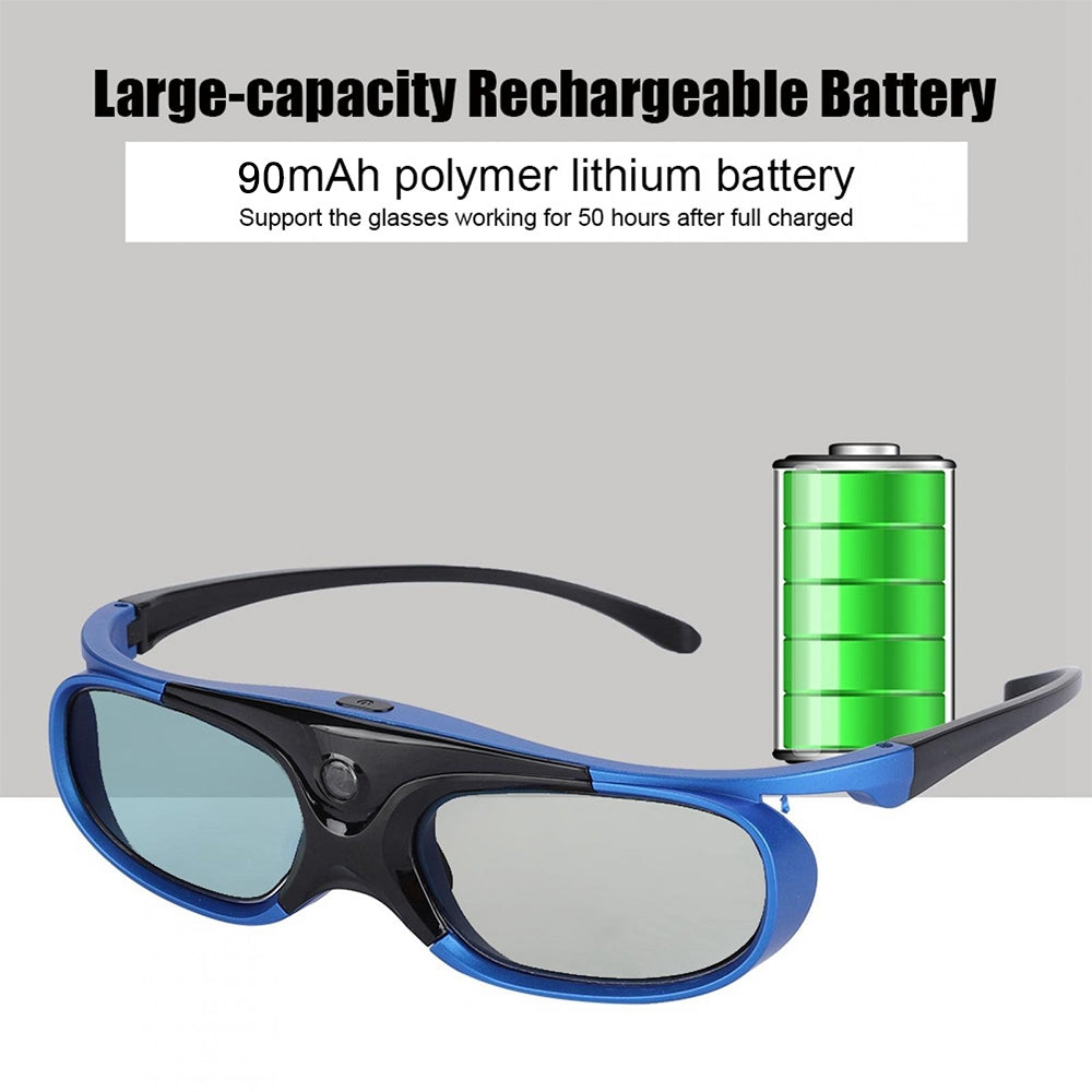 Active-Shutter-Rechargeable-3D-Glasses-Support-96HZ/120HZ/144HZ-For-XGIMI-Z4X-Z5-H1-JmGo-G1-G3-X1-BenQ-Acer-&-DLP-LINK-Projector