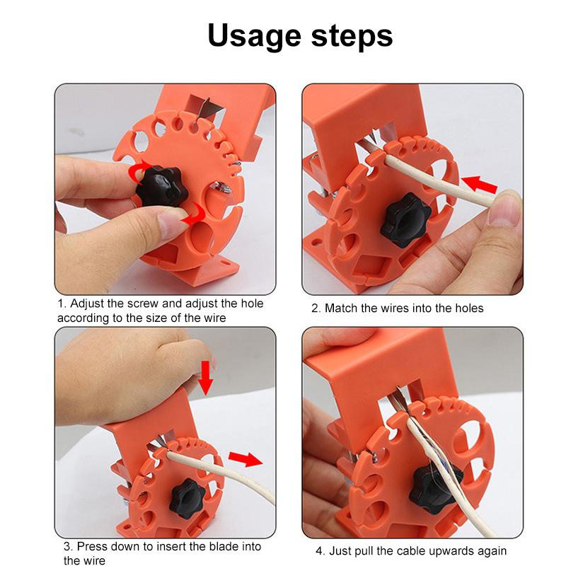 Adjustable-Handheld-Quick-Rubber-Wire-Stripper(Red)
