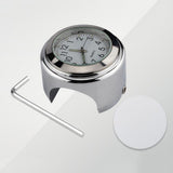 Aluminum-Alloy-Plating-Motorcycle-Handlebar-Clock(Silver-Shell-White-Background)