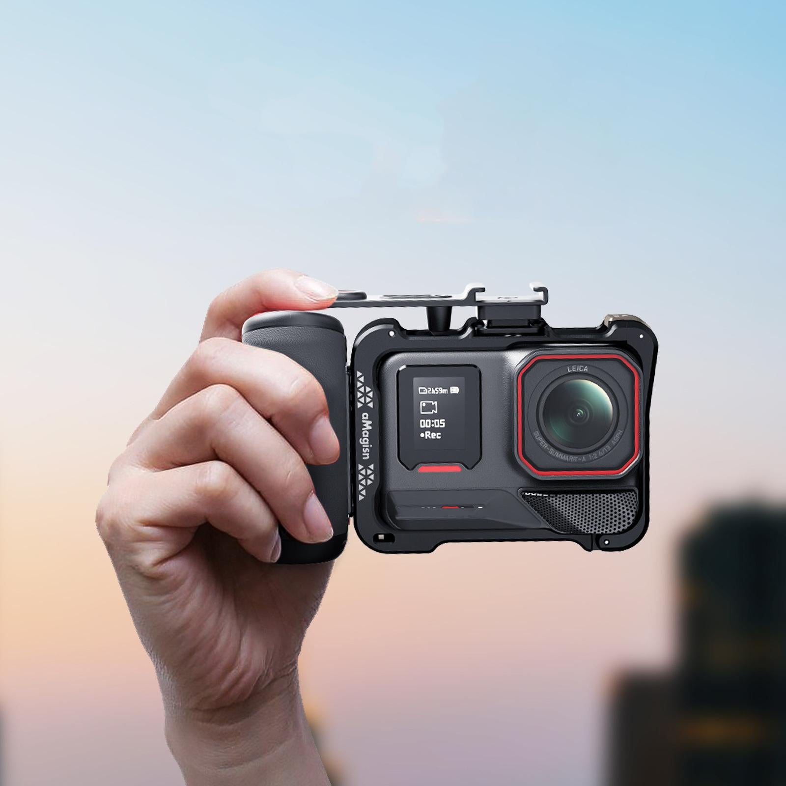 aMagisn-Xplorer-Grip-Kit-Street-Vlogging-Handle-For-Insta360,-DJI-Action,-and-GoPro-Hero-Series-Action-Cameras