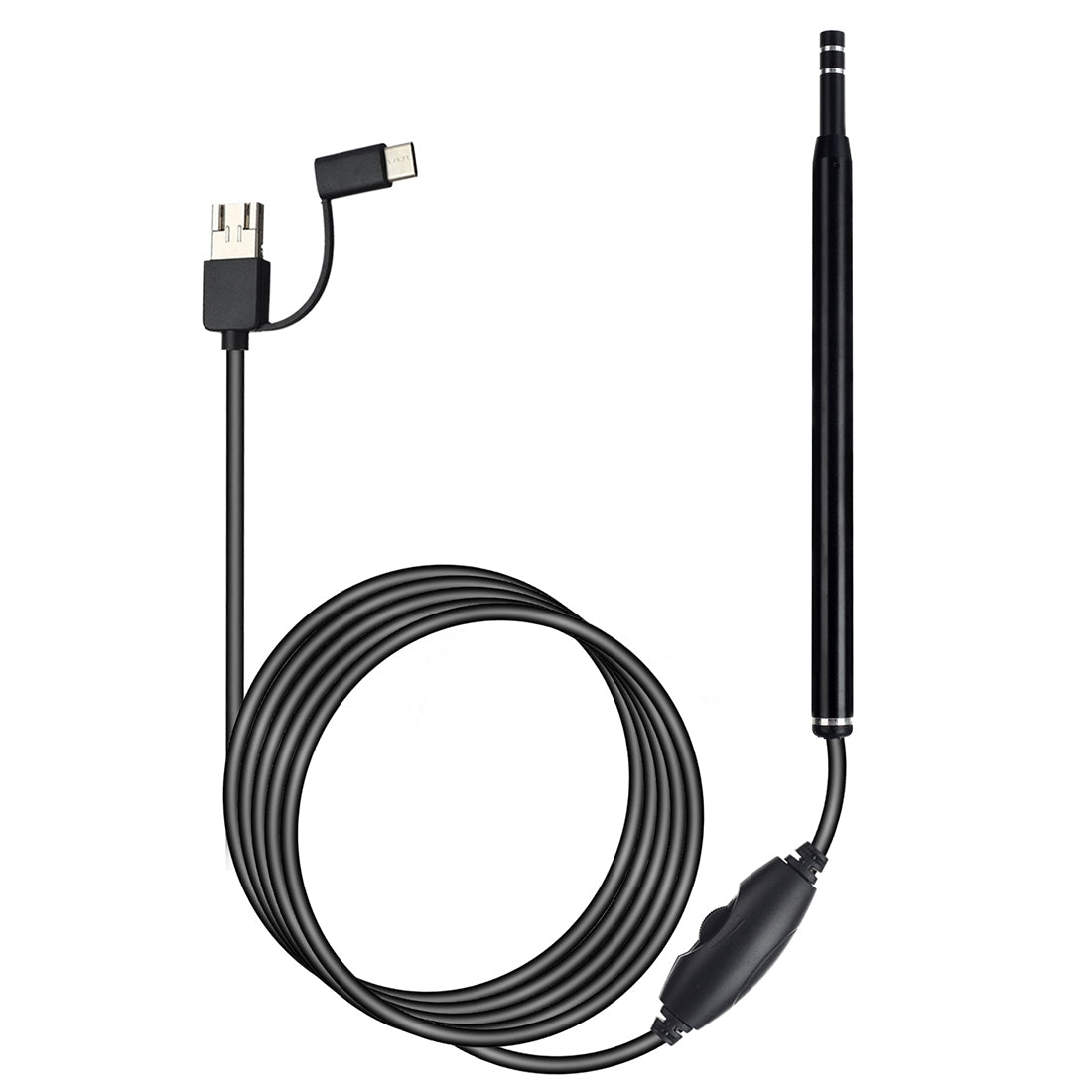 AN101-5.5mm-Home-Otoscope-Three-in-One-Ear-Endoscope-30W-HD-Otoscope-Visual-Ear-Picking-Otoscope(Black)