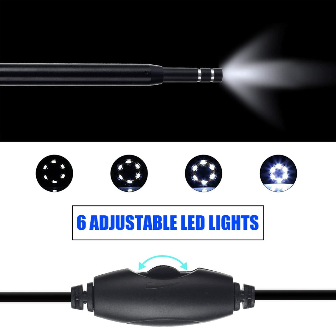 AN101-5.5mm-Home-Otoscope-Three-in-One-Ear-Endoscope-30W-HD-Otoscope-Visual-Ear-Picking-Otoscope(Black)