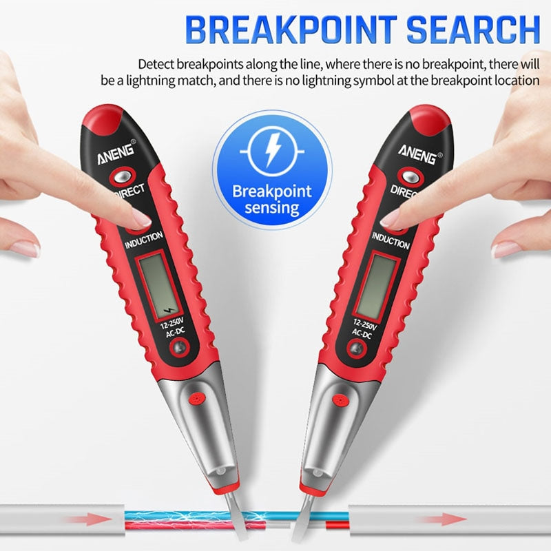 VD700-2pcs-Sound-and-Light-Alarm-Non-contact-Digital-Display-Sensor-Multi-function-Test-Pen(Black-Yellow)