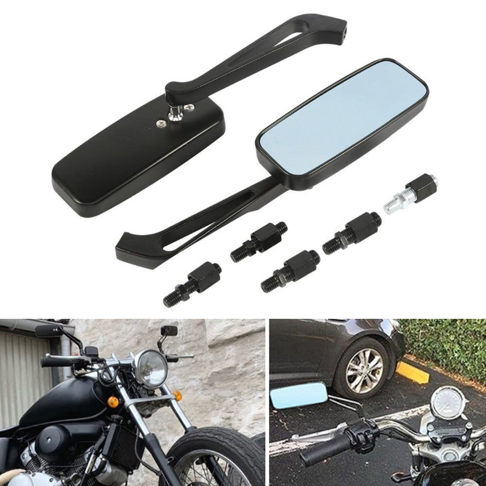 Anti-glare-Square-Aluminum-Motorcycle-Modified-Rearview-Mirror,-White-Mirror