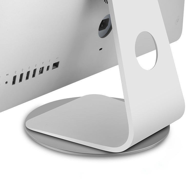 AP-5M-iMac-Computer-Monitor-Aluminum-Alloy-Base-360-Degree-Rotatable-Chassis-Support-Holder-(Silver)