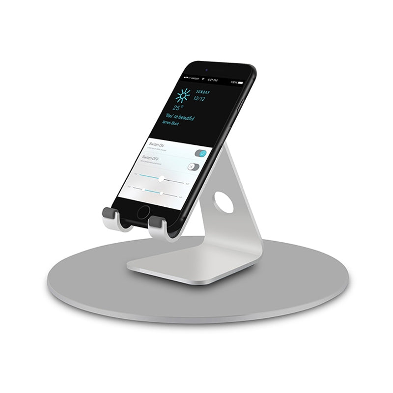 AP-5M-iMac-Computer-Monitor-Aluminum-Alloy-Base-360-Degree-Rotatable-Chassis-Support-Holder-(Silver)