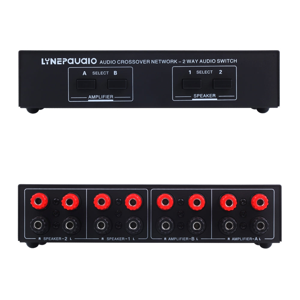 B822-Passive-Speaker-Switch-2-Channel-Power-Amplifier-Audio-Switch-Loudspeaker,-2-Input-and-2-Output(Black)
