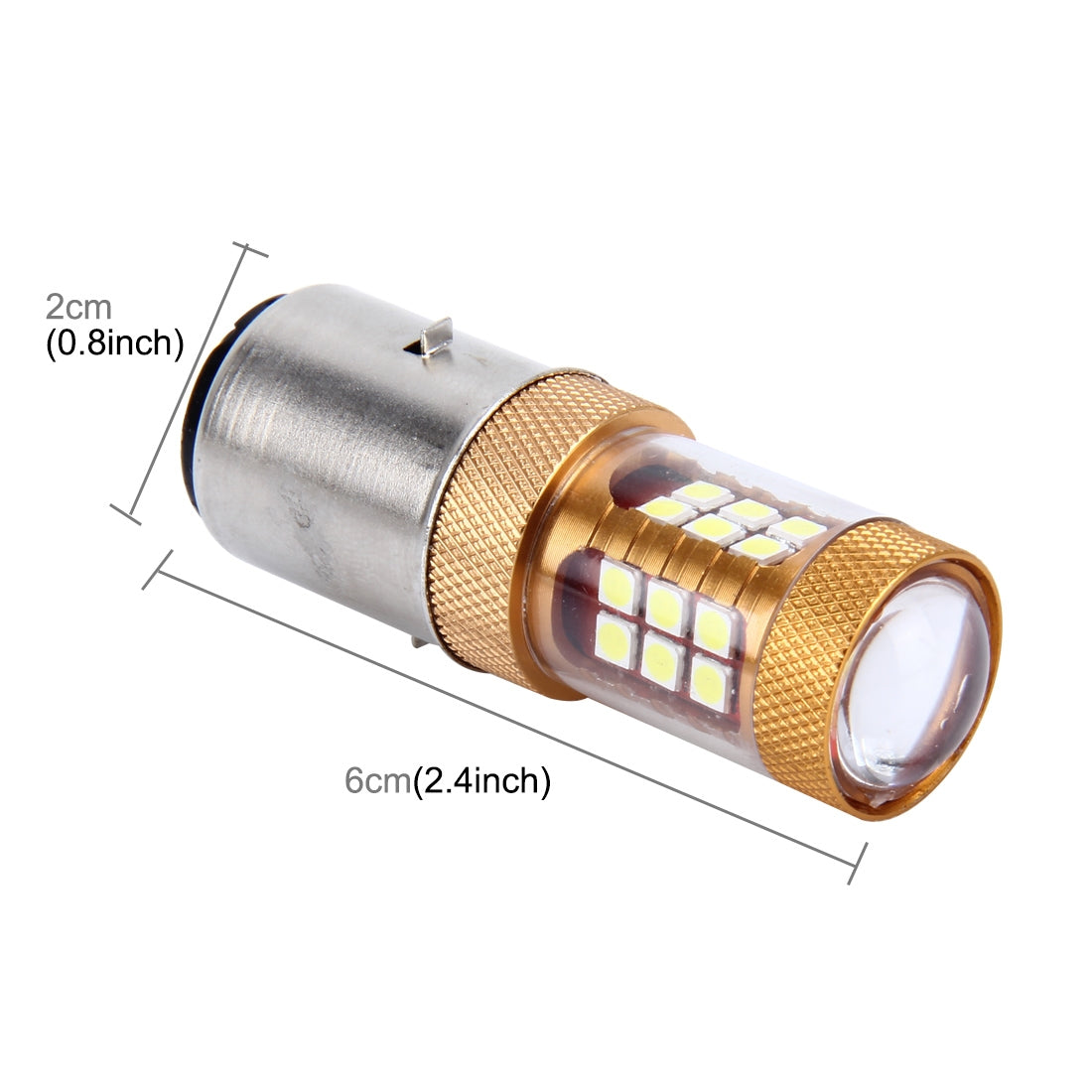 BA20D-10W-1300-LM-6500K-Motorcycle-Headlight-with-28-SMD-3030-LED-Lamps,-DC-12V-(White-Light)