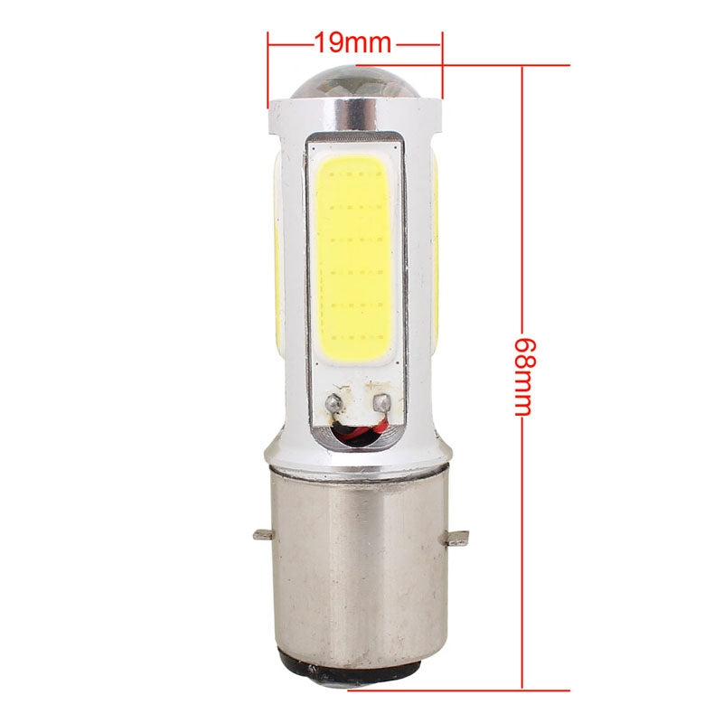 BA20D-1250LM-20W-+-5W-5-x-COB-LED-White-Light-Motorcycle-Brake-Light-Lamp-Bulb,-DC-12V