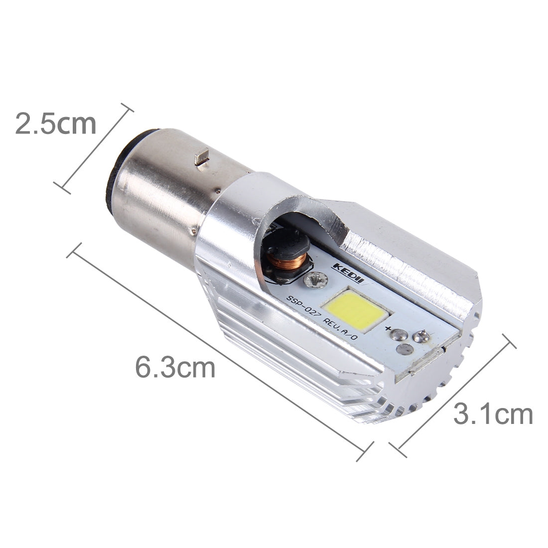 BA20D-5W-400lm-6000K-COB-LEDs-Motorcycle-Headlight-Lamp,-DC-9-80V(White-Light)